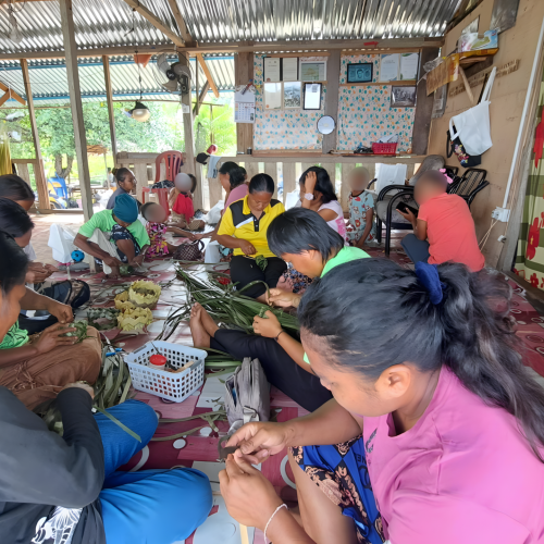Orang Asli women gather to pass down heritage through traditional crafts.